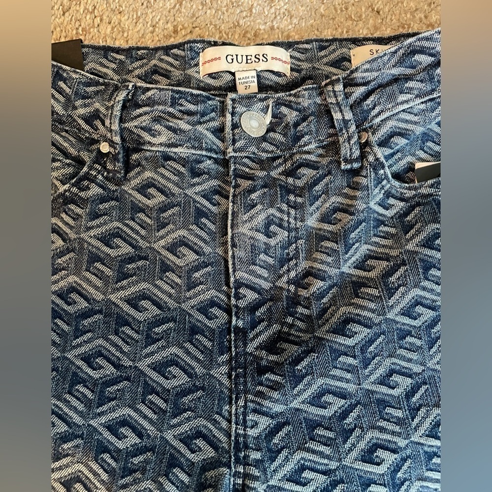 Womens guess cube wash skinny jeans - Picture 6 of 10